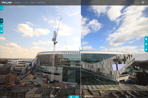 Compare images through the online camera portal