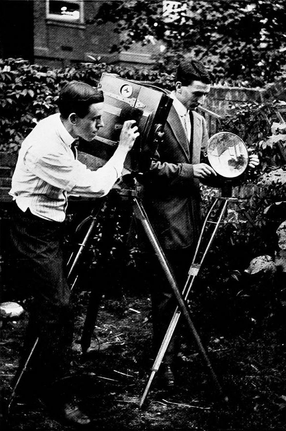 F. Percy Smith at work with his camera filming nature